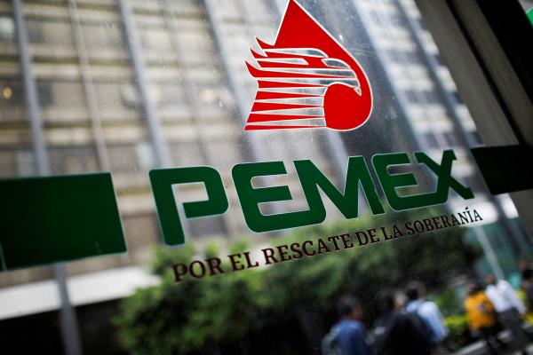 The logo of Petroleos Mexicanos (Pemex) is pictured at the company's headquarters in Mexico City