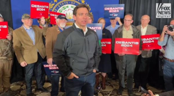 Florida Gov. Ron DeSantis turns up the volume on former President Do<em></em>nald Trump in the GOP presidential nomination race