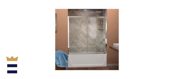 DreamLine Visions 56-60-Inch Semi-f<em></em>rameless Sliding Tub Door