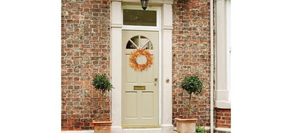 Fall Eucaplytus Wreath on front door