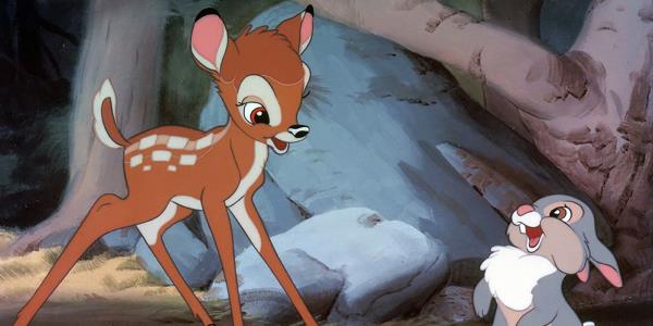 Bambi: Thumper and Bambi in the forest 