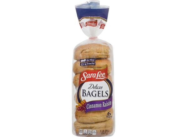 sara lee cinnamon raisin bagels in packaging