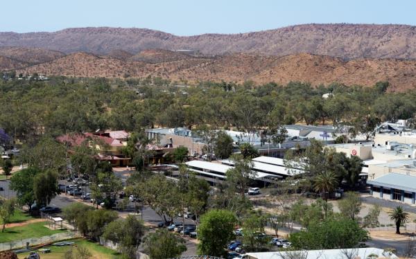 A view of the town of Alice Springs in Australia's Northern Territory state, popularly known as 