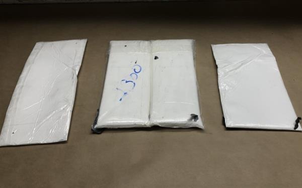 a<em></em>bout 2kg of cocaine was found hidden within the lining of Benhur Martin's suitcase on 27 April, 2023.