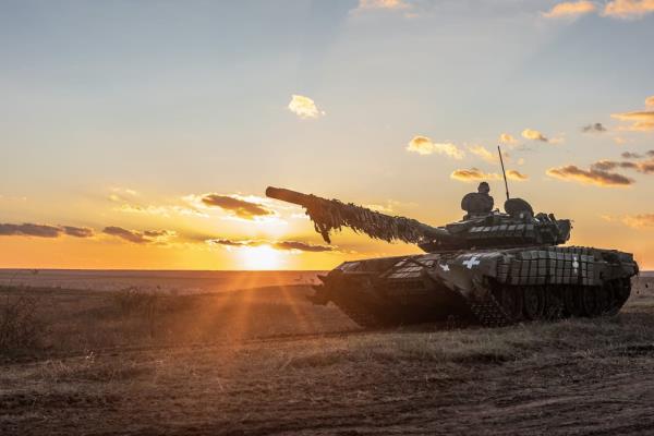 A Ukrainian tank crew at a training camp in Do<em></em>netsk Oblast, Ukraine on Nov. 7, 2023.