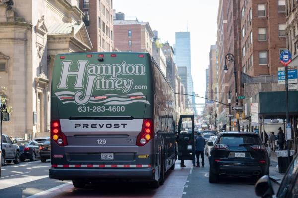 Though the Hampton Jitney will receive a $6 tunnel credit for traveling thorugh the Queens-Midtown tunnel on peak hours though the tunnel also charges a toll.