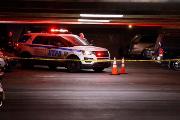 Police car parked in a lot