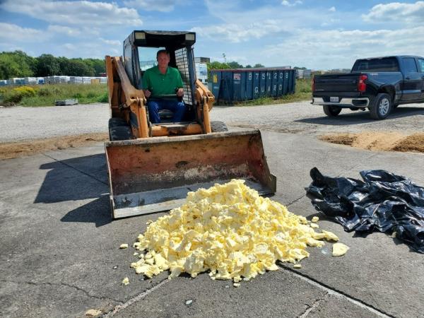 Farmworkers are planning to combine the butter with food waste and run it through the farm's 