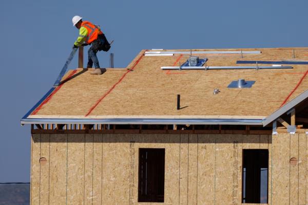 Single-family residential homes are shown under co<em></em>nstruction in Menifee, California, U.S., March 28, 2024.