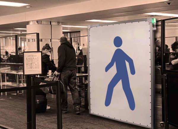 Airport security gate