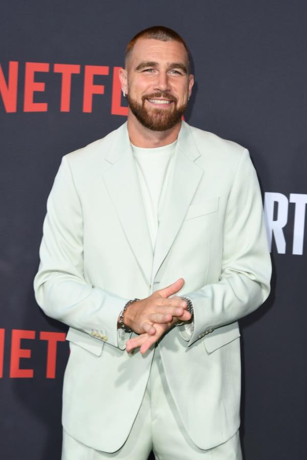 Travis Kelce attends the premiere of Netflix's 