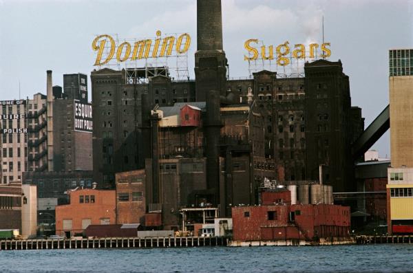 The Domino Sugar Refinery from the water in 1962. 