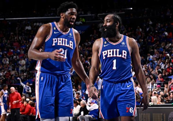 James Harden (right) was traded to the Clippers on Oct. 31, 2023.