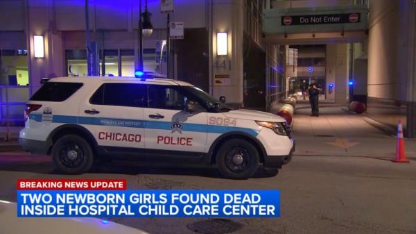 Police respo<em></em>nding to the Bernice Lavin Early Childhood Education Center in Chicago wher<em></em>e two newborns were found dead Thursday