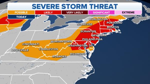 The storm threat facing the Northeast. 