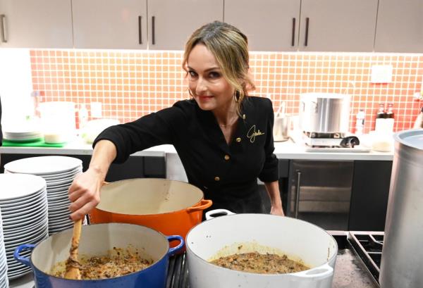 Giada De Laurentiis cooking. 