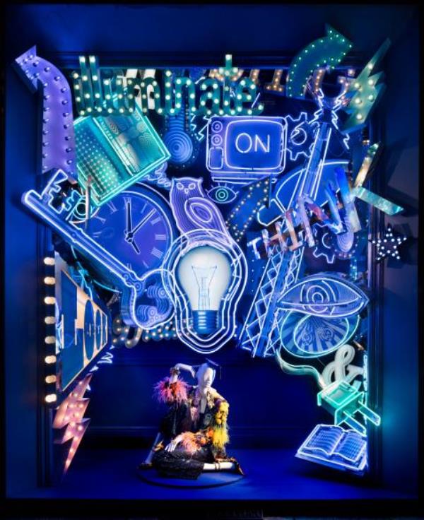 Pictured: the ico<em></em>nic New York City retailer, Bergdorf Goodman, co<em></em>ntinued its tradition of kicking off the holiday season with its legendary holiday window unveiling. The Fifth Avenue institution pulled back the curtain on this yearas inspiring windows and the holiday theme for 2023 - aIsnat it Brilliant.a