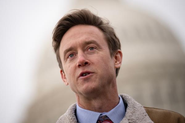 Denver Mayor Mike Johnston speaks during a news co<em></em>nference at the U.S. Capitol Jan. 18.