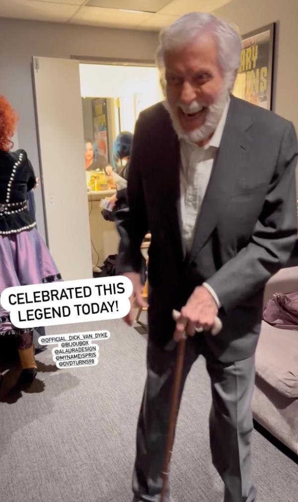 Dick Van Dyke dances preparing for special