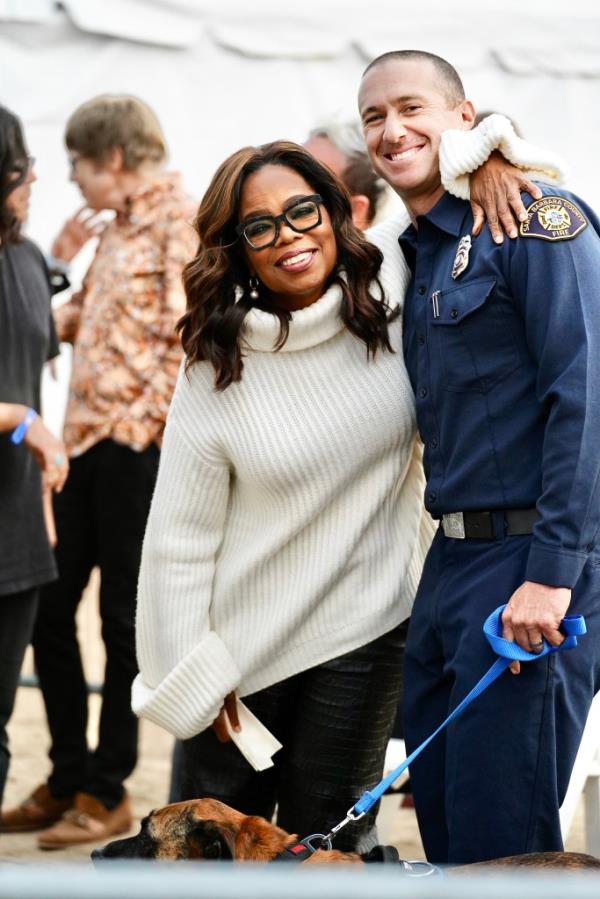 Oprah was also seen at the event, which raised funds for First Respo<em></em>nders in Santa Barbara. 