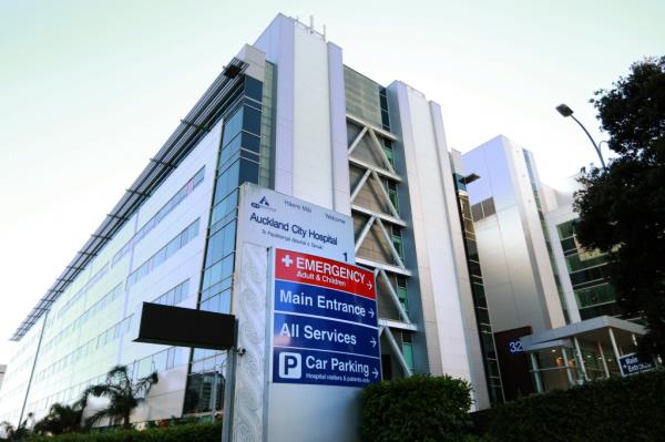 Signs are posted on the Exterior of Auckland City Hospital, May 13, 2017