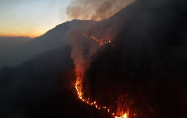 North Carolina Wildfire - The Collette Ridge was at more than 675 acres with no containment, according to the U.S. Forest Service.