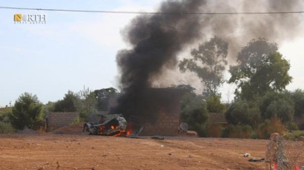 Smoke rises after an alleged Turkish strike on Hasakah, Syria, October 5, 2023. North Press Agency/Handout via REUTERS THIS IMAGE HAS BEEN SUPPLIED BY A THIRD PARTY. NO RESALES. NO ARCHIVES. MANDATORY CREDIT. DO NOT OBSCURE LOGO